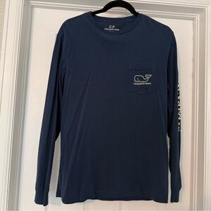 Vineyard Vines Blue Long Sleeve Tee Classic Style